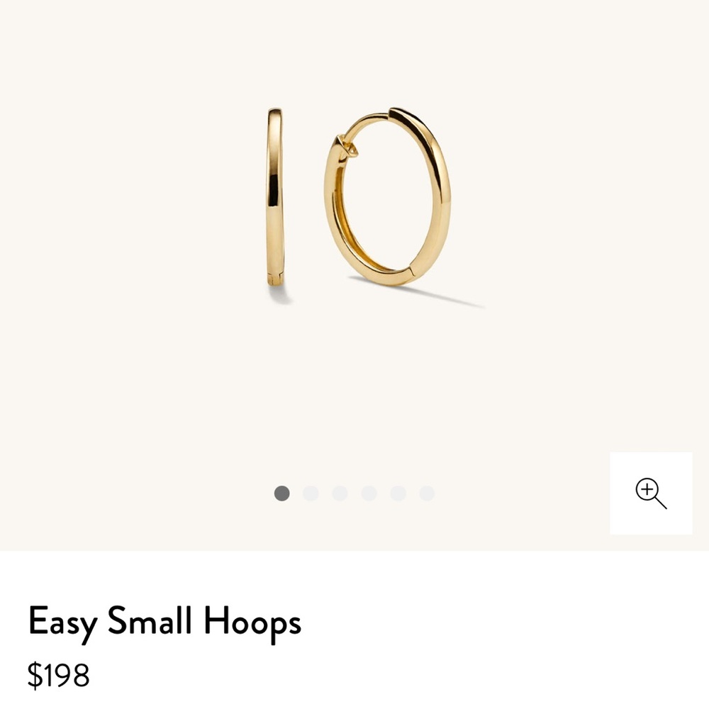 MEJURI 14K Yellow Gold Easy Small Hoops